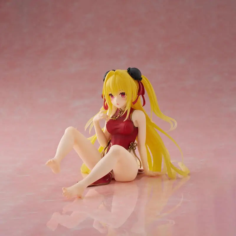 Genuine Taito To Love-Ru Darkness Desktop Cute Golden Darkness China Dress Ver In Stock Original Anime Figure Model Toys Gift