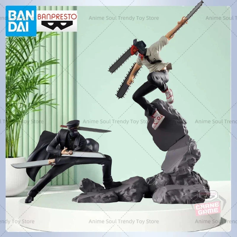 In Stock Bandai Banpresto Combination Battle Anime Chainsaw Man Denji Kantana Man Action Figure Model Toy Gift AS