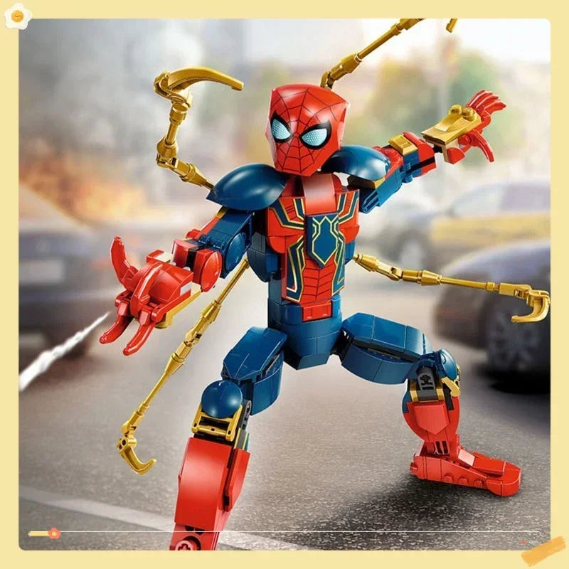 76298 Marvel Iron Spider-Man Construction Figure, Super Hero Toy for Kids, Buildable Toy Model, Gift for Boys and Girls
