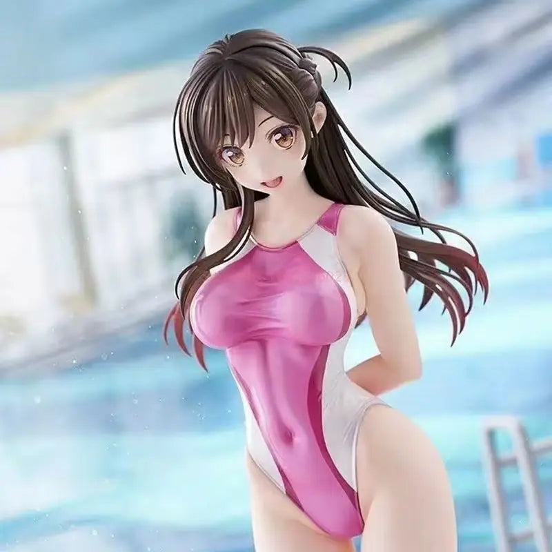 【New】25cm Rent A Girlfriend Qianhe Mizuhara Swimwear Anime Figure Kanojo Okarishimasu Ichinose Action Figure Model Toy Sexy Gift