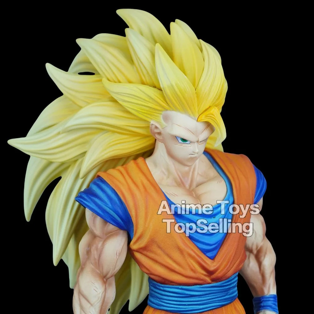 31.5cm/12.4in Anime Dragon Ball Figure Super Saiyan 3 Goku Action Figures Pvc Collection Model Toys for Children Gifts