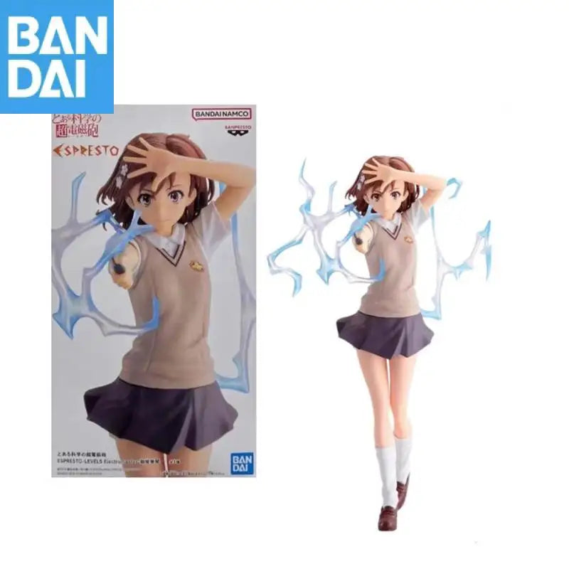 In Stock Bandai Namco Banpresto Genuine Espresto Level5 Electromaster Misaka Mikoto Pvc Desktop ornament Anime Model Toy Gift