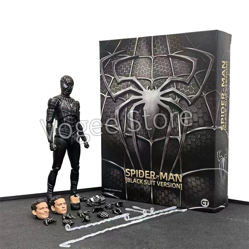 Ct Spider-Man Black Suit Version S.H.Figuarts Andrew Garfield The Amazing spiderman Shf anime Action Figures Model Gifts Toys