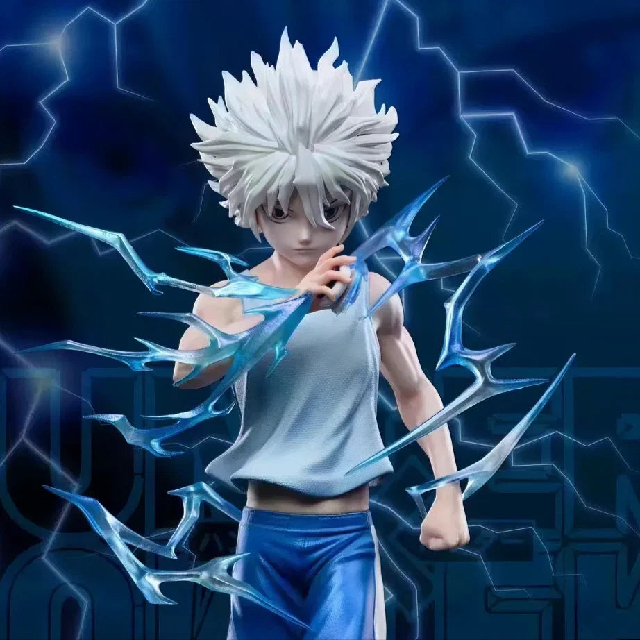 HUNTER×HUNTER Killua Zoldyck Anime Figure Stading Figurine With Special Effect Statue GK 23cm Model Collection Ornament Gift Toy