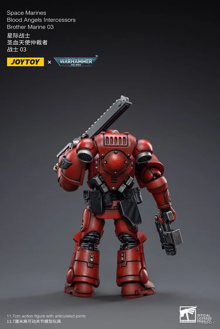 【FS】JOYTOY  Warhammer 40K  Scale 1/18 Action Figures Blood Angels Intercessors Brother Marine 03 Models Toys Gifts