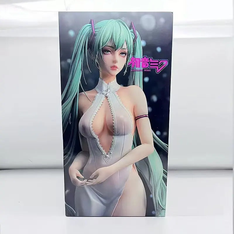 42cm Hatsune Miku Green Hair Princess Virtual Singer Girl Figure Model Statue Boys Collection Desktop Decoration Ornament Toys