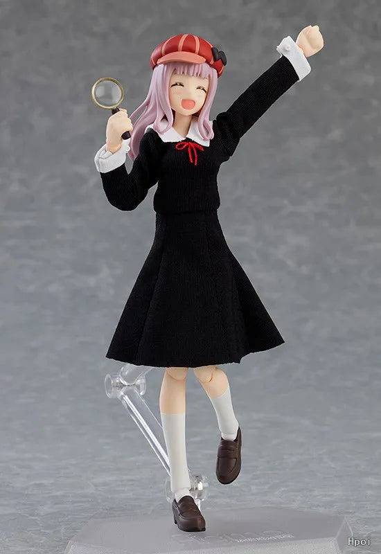 Original Max Factory Figma#540 Miss Kaguya Wants Me To Confess My Love Fujiwara Chika Anime Figure Model Toy Gift Collection