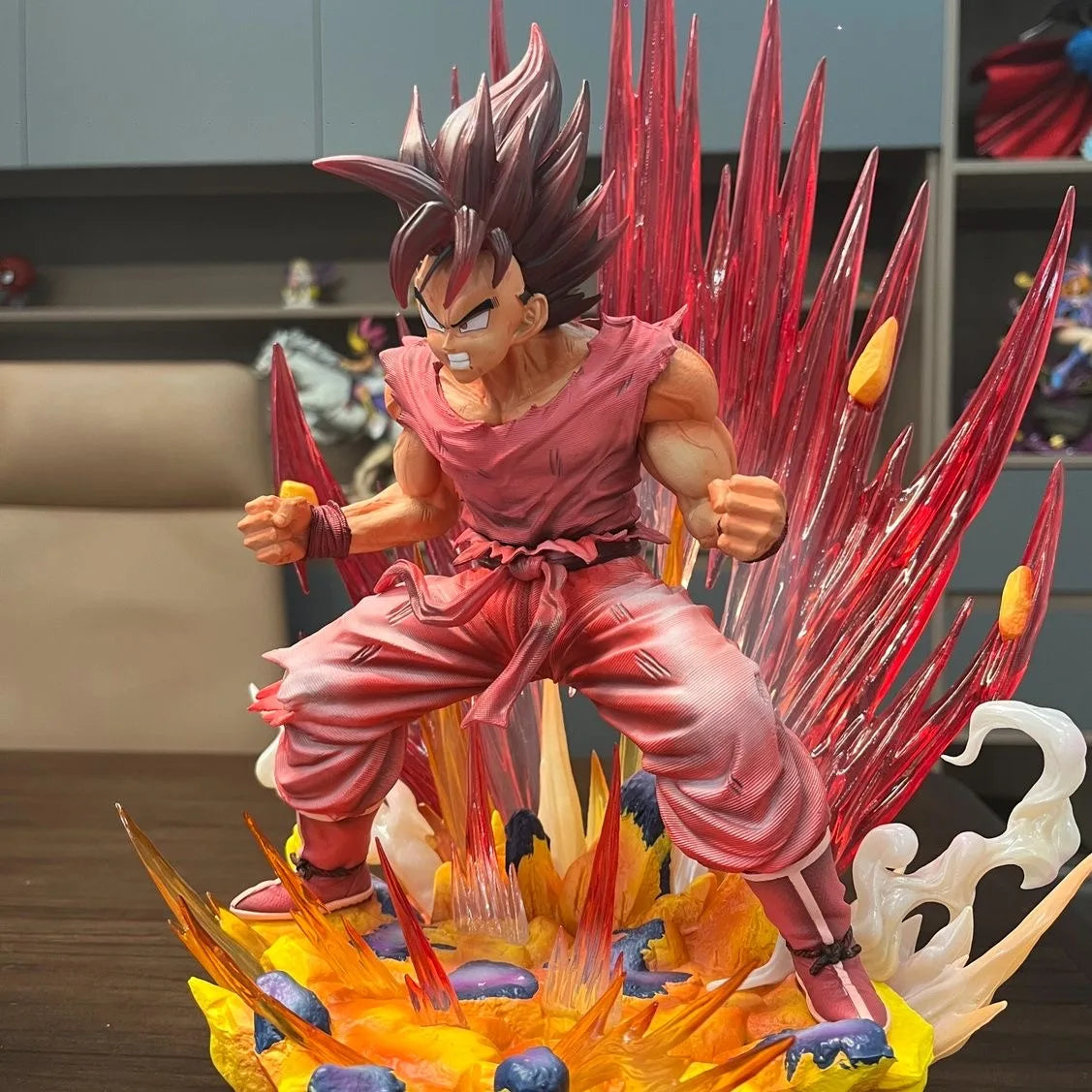 38cm DBZ Anime Dragon Ball Z Figure Kaiouken Goku Action Figure PVC Collection Model Toys Gifts
