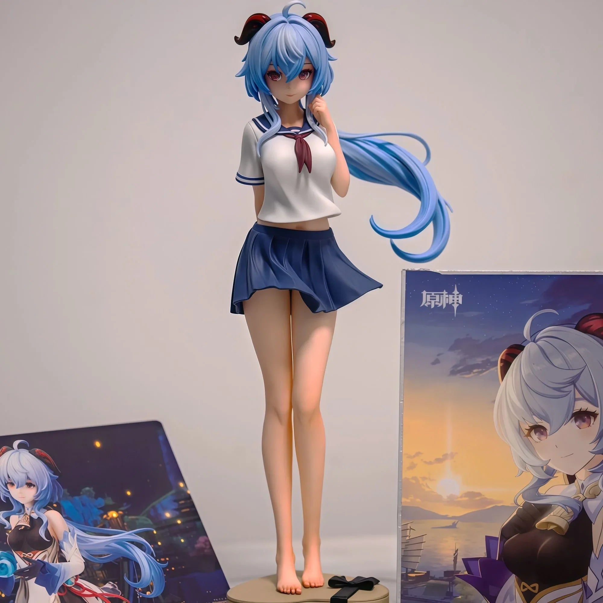 25cm Genshin Impact Furina Figur Ganyu Figuren Schuluniform Ganyu Mädchen Figur PVC Statue Modell Puppe Ornament Sammlung Spielzeug