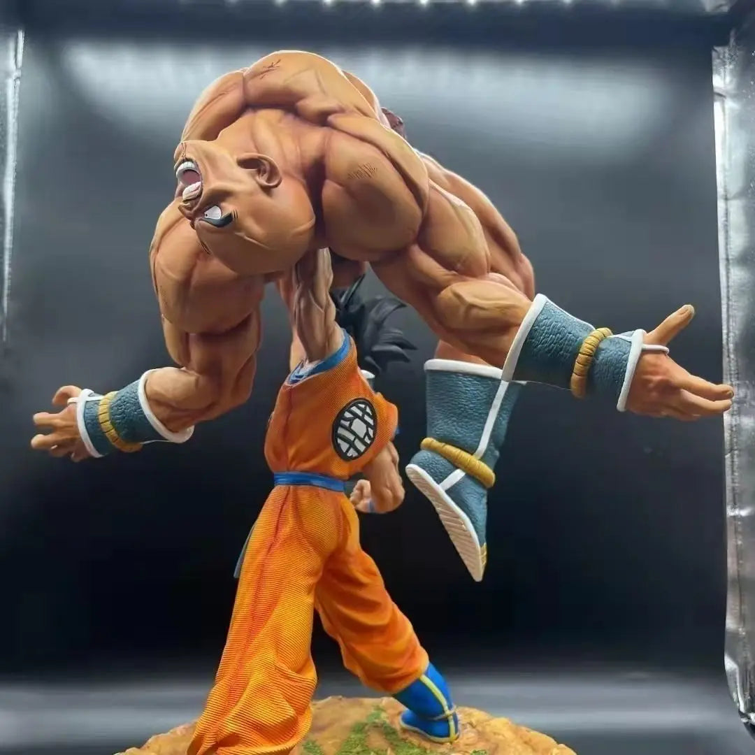 42cm Dragon Ball Figure Son Goku Vs Nappa Anime Collection Model Pvc Collection Desktop Ornaments Holiday Gifts Children Toys
