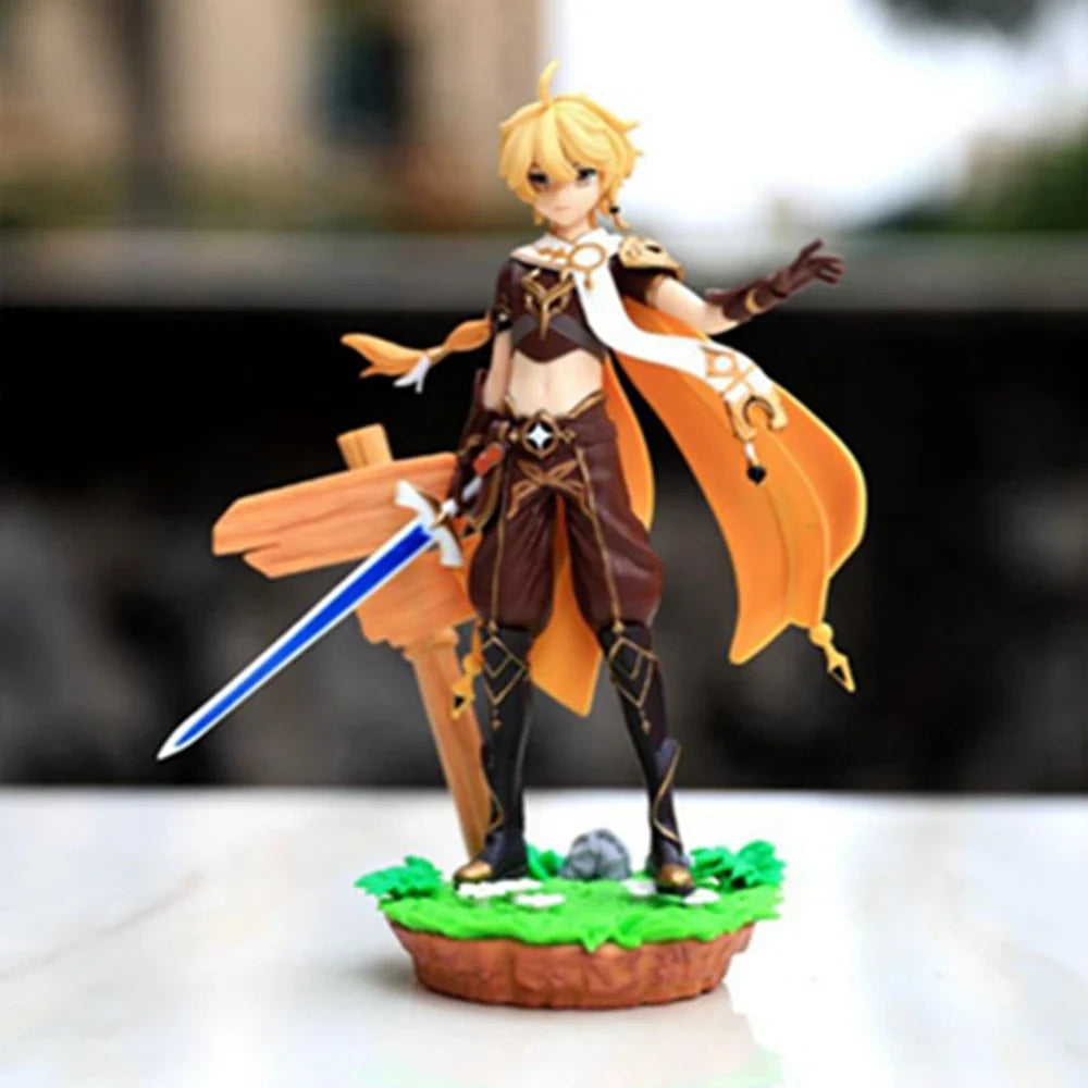 20cm Lumine Anime Game Figure Genshin Figure Barbara Aether Figurine Collectible Model Doll Toy Gift Action Figure PVC Boxed