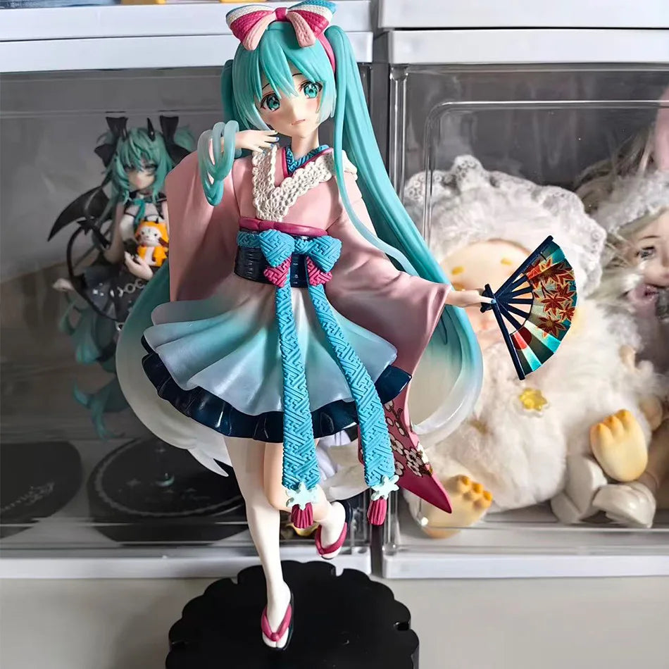 Original Genuine Vocaloid Hatsune Miku Tenitol Tenitol Neo Tokyo Series Kimono 20cm Collections Model Figures Toys Gifts