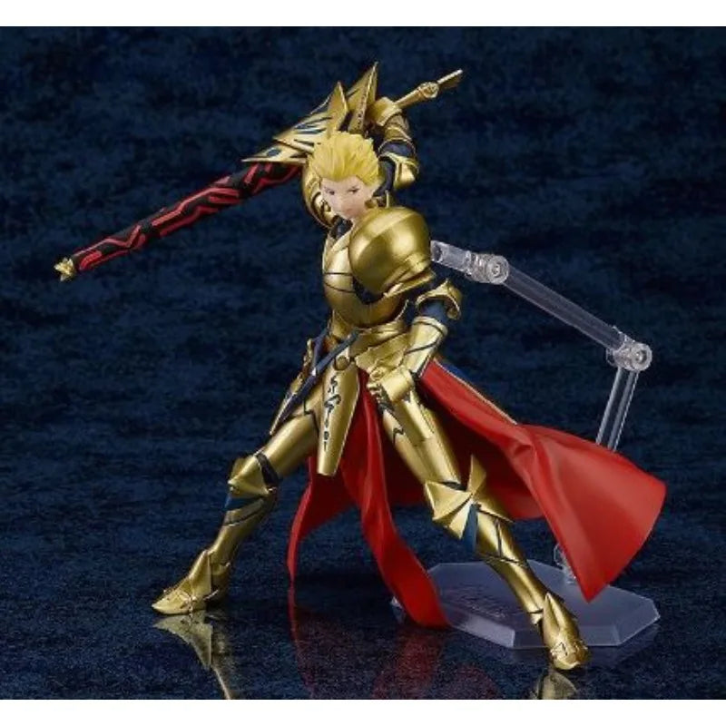 Max Factory Figma #300 Gilgamesh-160mm PVC/ABS Doll Movable Joints Armor Accents All-Ages Collectible Anime Figurine with Stand