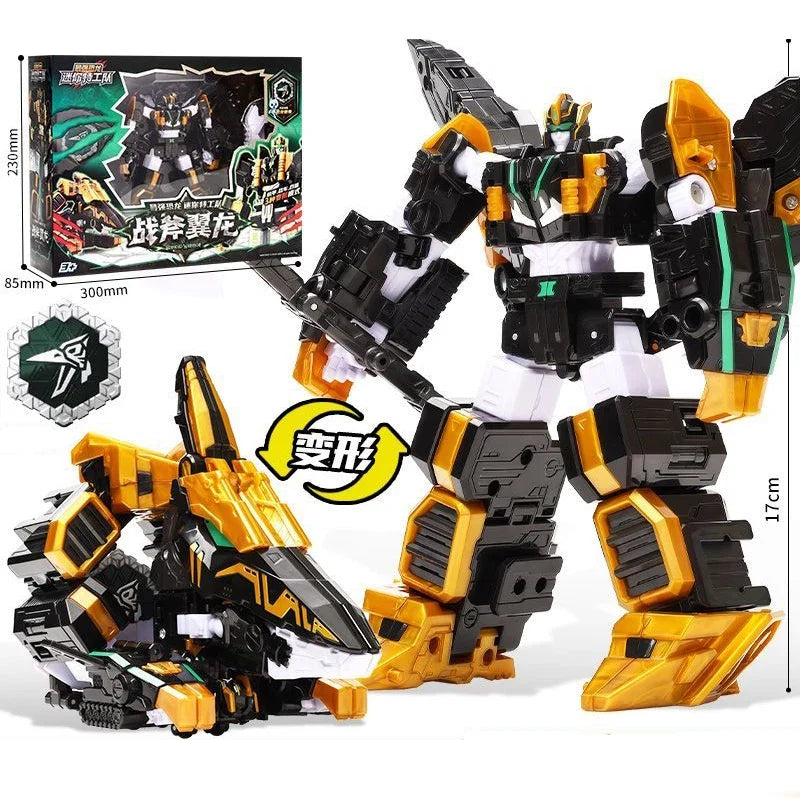 MiniForce Dinoid Warrior Transformation Robot Dinosaur Model REX KAISER Mini Force Deformation Headbot Giganoto Dino Toys