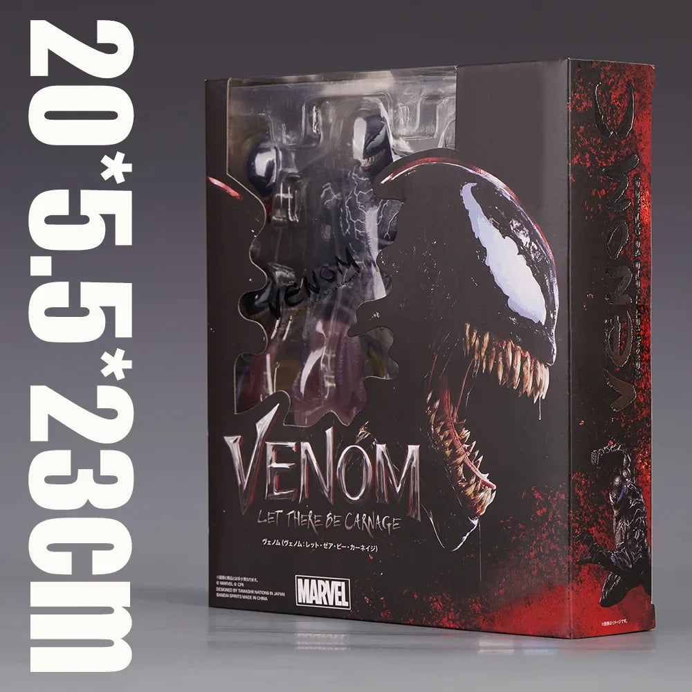 Venom The Last Dance Carnage Action Figure Joint Movable Symbiote Head Carving SHF Movies Model Doll Collectible Toys Gift