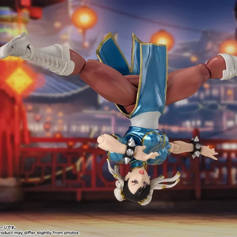 Bandai Genuine SHF Street Fighter(SF)CHUN-LI GUILE RYU OUTFIT 2 Anime Action Figure Collectible Model Toy Ornament Gift Children