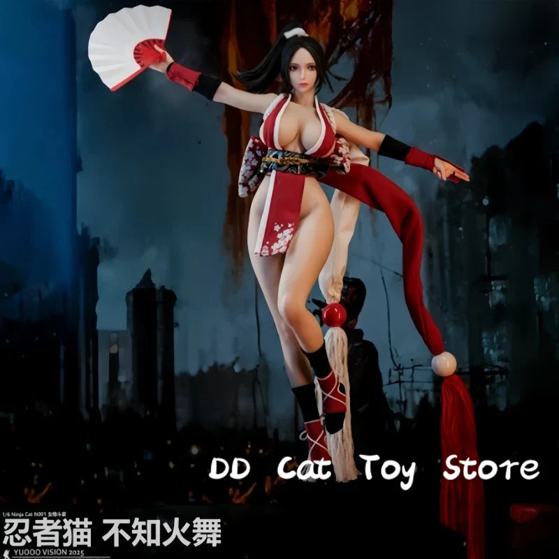 In Stock Ninja Cat 1/6 N001 Mai Shiranui Female Fighter 12'' Female Scale Collectible Action Figure Model Toy Birthday Xmas Gift