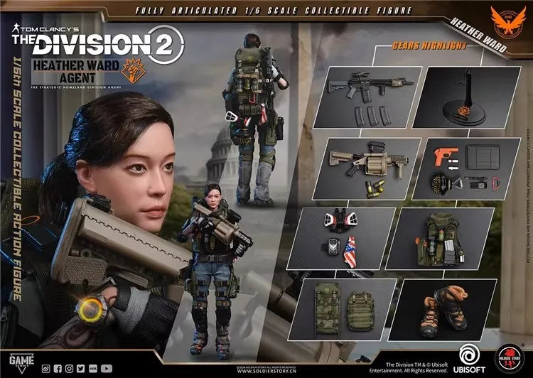 SoldierStory SSG009 1/6 Soldatin Agent Heather Ward Komplettes Set 12" Actionfigur Modell Spielzeug auf Lager
