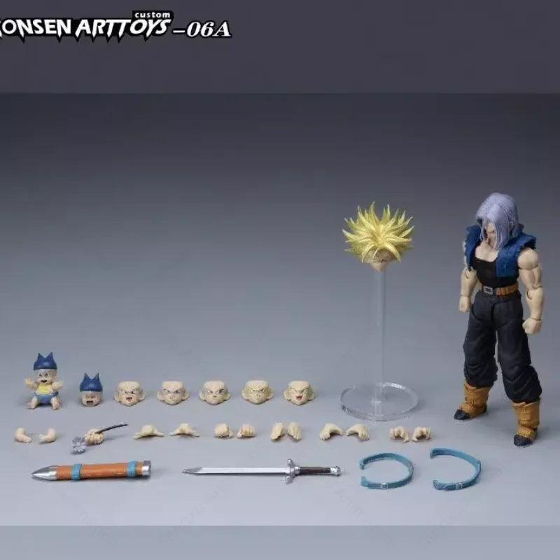 Tonsenarttoys Dragon Ball Z SHF Super Saiyan SSJ SSJ2  Trunks 06A 06B Model Action Figure Toy Collection Gift