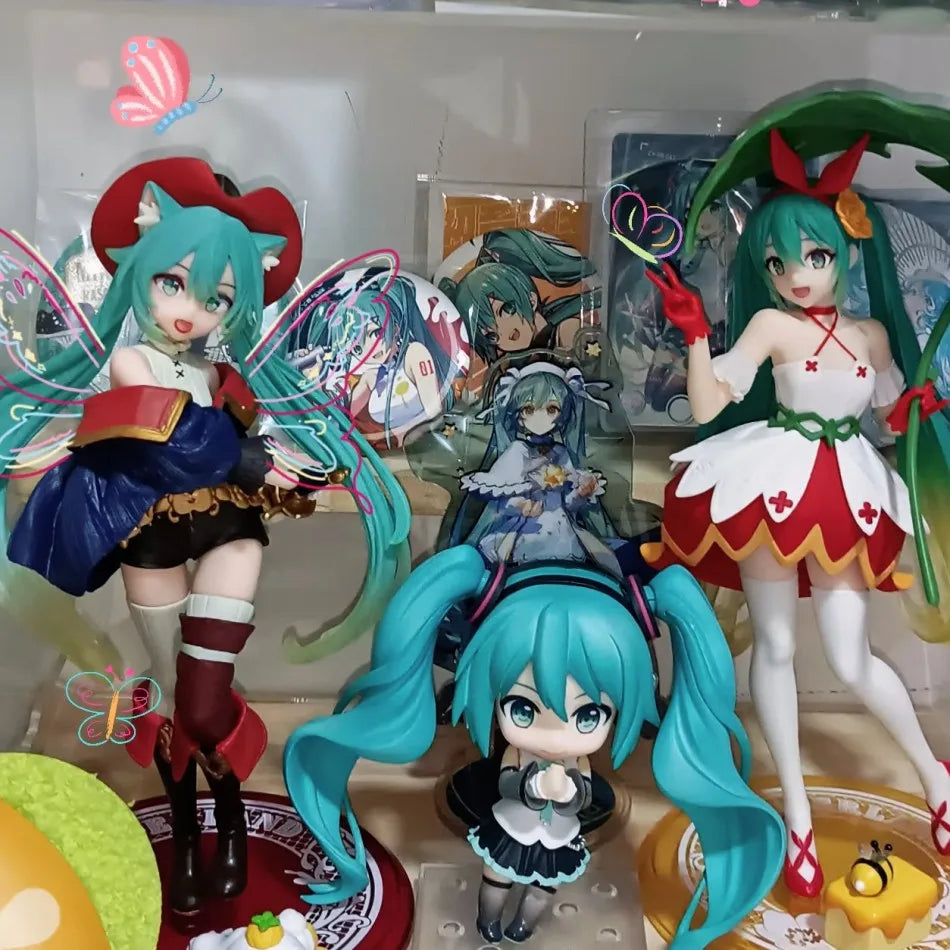 New Hatsune Miku Anime Figure Wonderland PVC Model Action Toy Thumbelina Ver. Desktop Decoration Dolls Ornaments Collection Gift