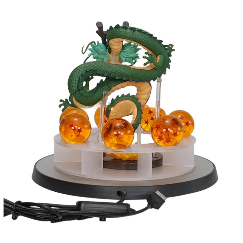 DBZ Anime Shenlong Figures Set Esferas Del Dragon and 7 Stars Dragon Crystal Balls 3.5cm Shelf Figurine Collection Model Toys