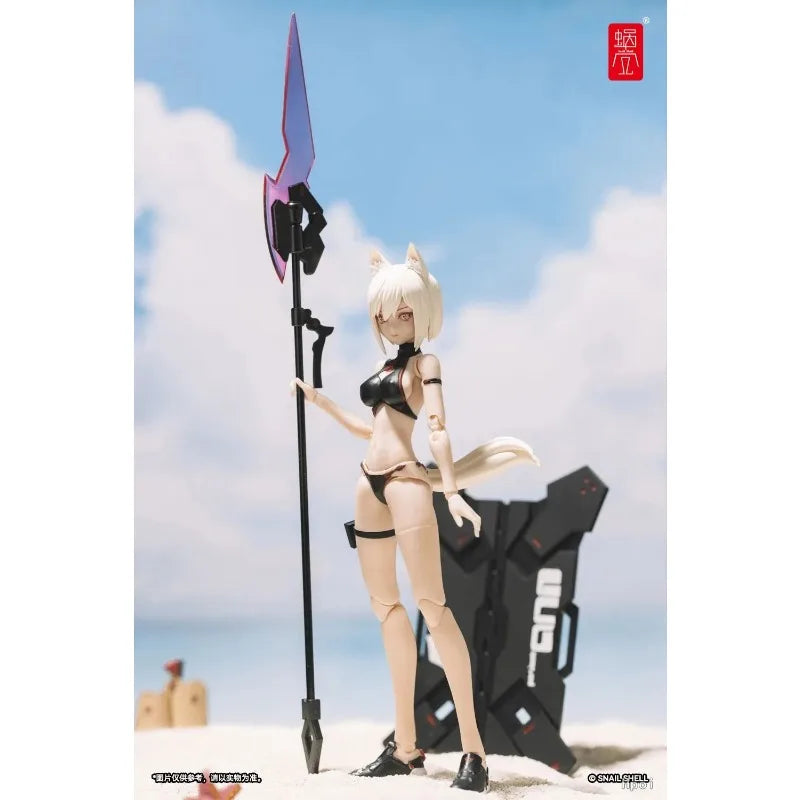 Snail Shell Original Snowdrop Flower Plan Black Swimsuit Form WOLF-001 Swift Wolf Set Anime Handmade Collectable Action Toys