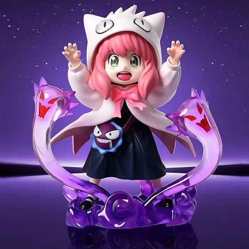 15cm SPY×FAMILY Anime Peripheral Anya Forger Cos Gengar Dolls Decora Toys Action Figure Pvc Collection Model Gift