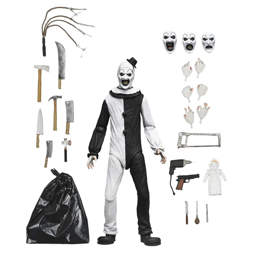 NECA The Ultimate Art the Clown 7" Action Figure Terrifier Damien Leones Model Doll Gift Garage Kit Horror toys 100% Original