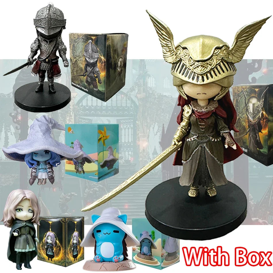2026 Elden Ring Gaming Q Version Mini Action Figures Set - Ranni Cat Melina Malenia the Half-Wolf Lani Magic Ornaments Dolls