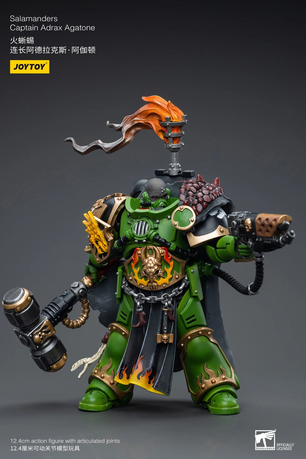 JOYTOY 40K 1/18 Salamanders Captain Adrax Agatone Action Figures Model Gift for Collection