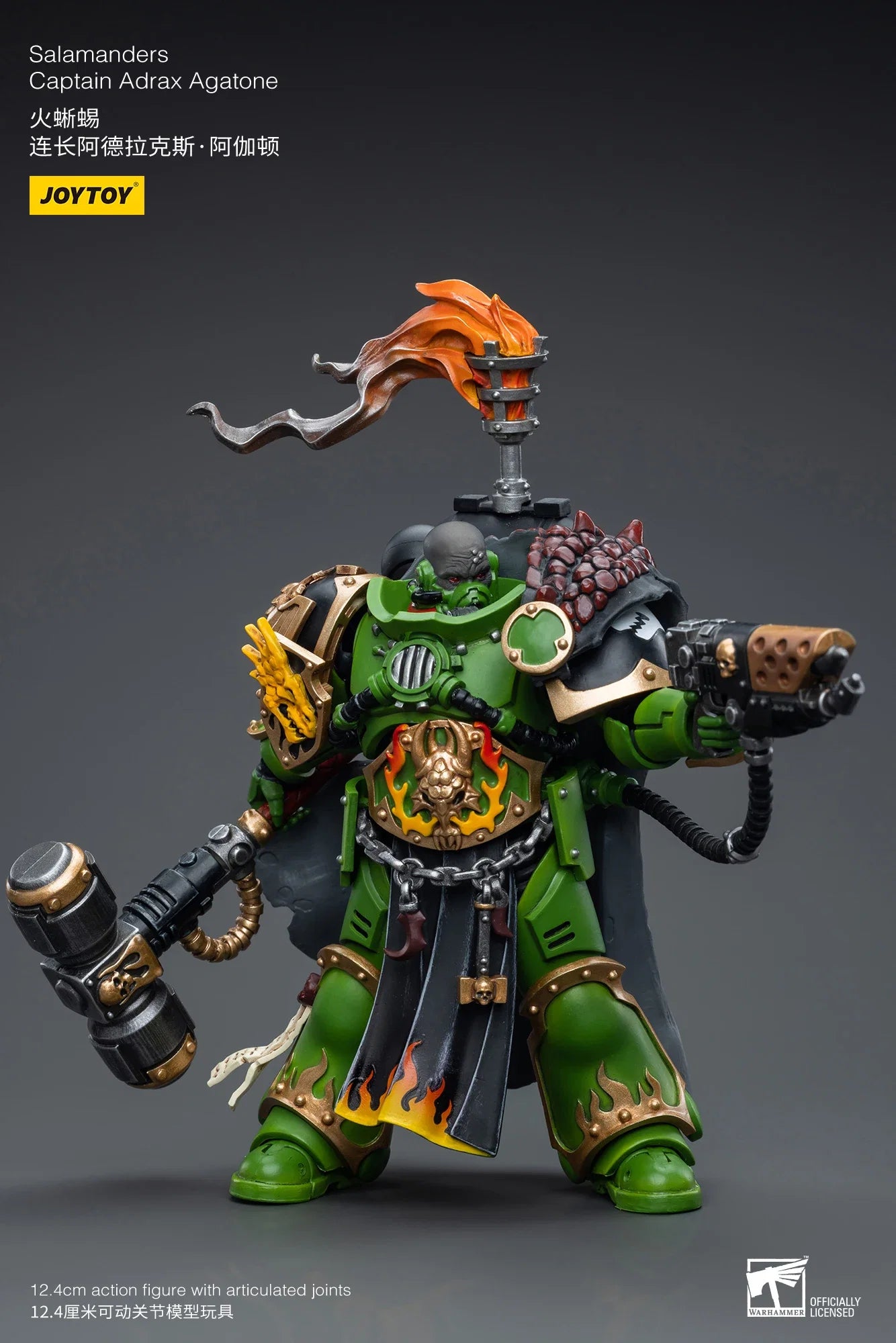 JOYTOY 40K 1/18 Salamanders Captain Adrax Agatone Action Figures Model Gift for Collection