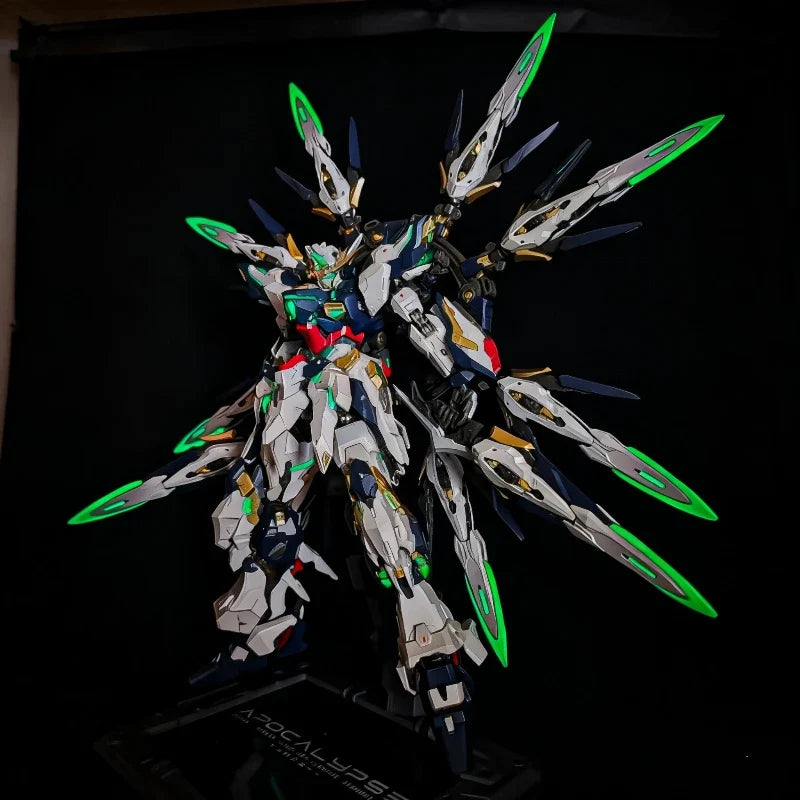 Vientiane Fusion 1/100 Apocalypse Mecha Model Kit Assembly Toy Action Figures Alloy Skeleton With Stand Desktop Decor Boy Gift