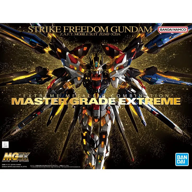 In Stock Bandai Original MGEX 1/100 GUNDAM Anime Model STRIKE FREEDOM GUNDAM WING Action Figure Assembly Model Robot Toy Gift