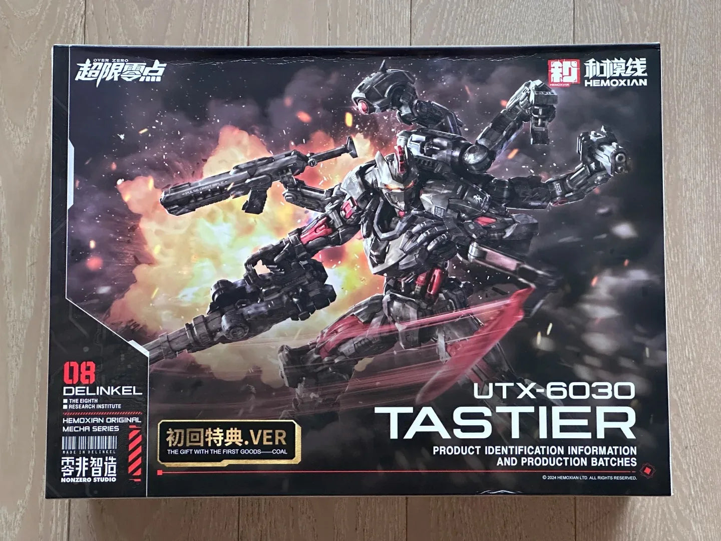 Hemoxian Mg 1/100 Scale Lone Shadow Assembly Model Kit 19cm With 4 Head Mask Over Zero Action Figure Robot Plastic Model Toy