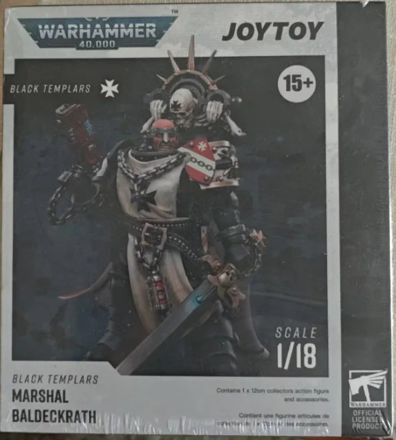 【SF】JOYTOYS 1/18 Action Figure Black Templars Marshal Baldeckrath Model Toys Gifts Collection Ornaments