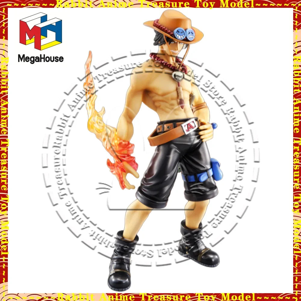 In Stock Original Genuine MegaHouse  Ver. 1.5.  Portgas D. Ace ONE PIECE PVC Anime Figure Statue Collectible Toy Display Gift