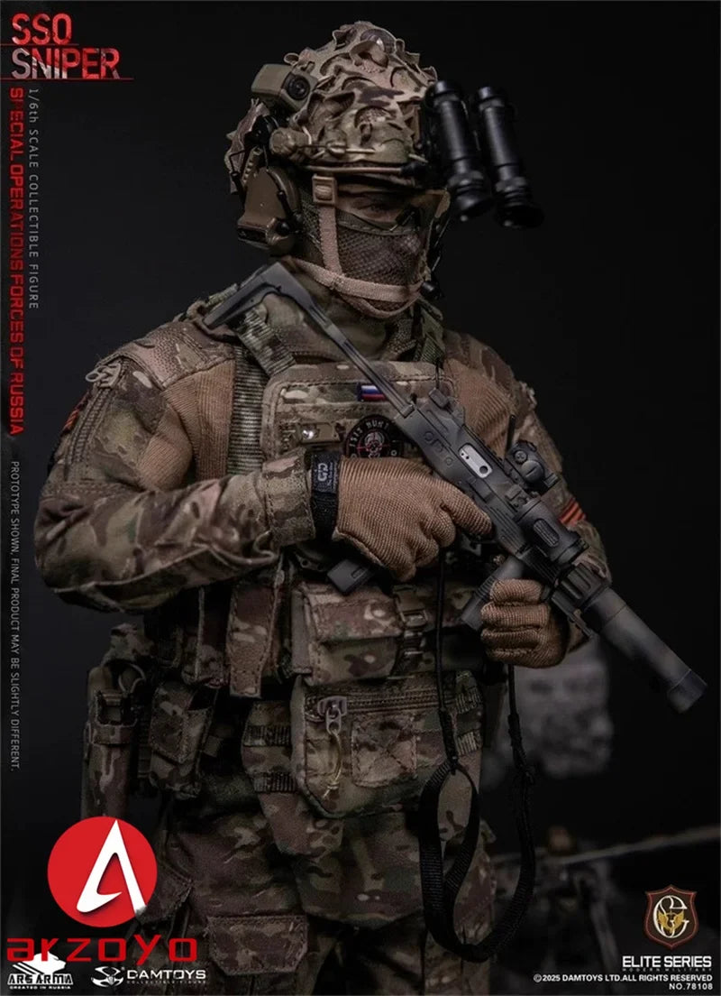 DAMTOYS 78108 1/6 Russian Federation SSO Special Forces Sniper Male Soldier Full Set 12inchs Action Figure Collectible Model