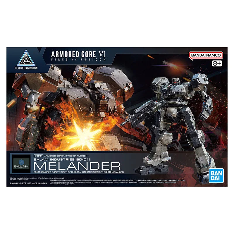 Bandai 30MM Customize Model Kit 1/144 ARMORED CORE VI X BD-011 Melander Anime Action Figure Assembly Model Toys Gift Children