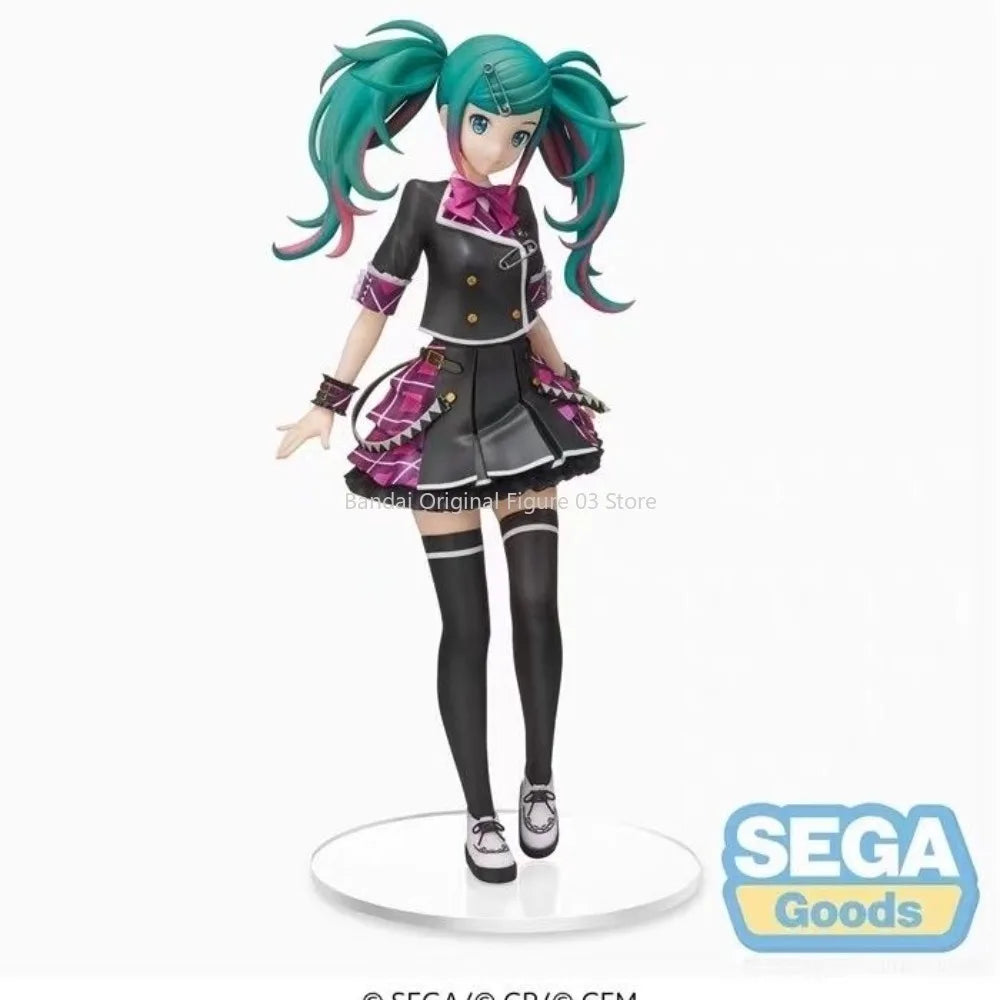 Original Hatsune Miku Action Figurine Kawaii Girls Sega Spm Sekai:colorful World Stage 22cm Collectable Model Toy Ornaments Gift