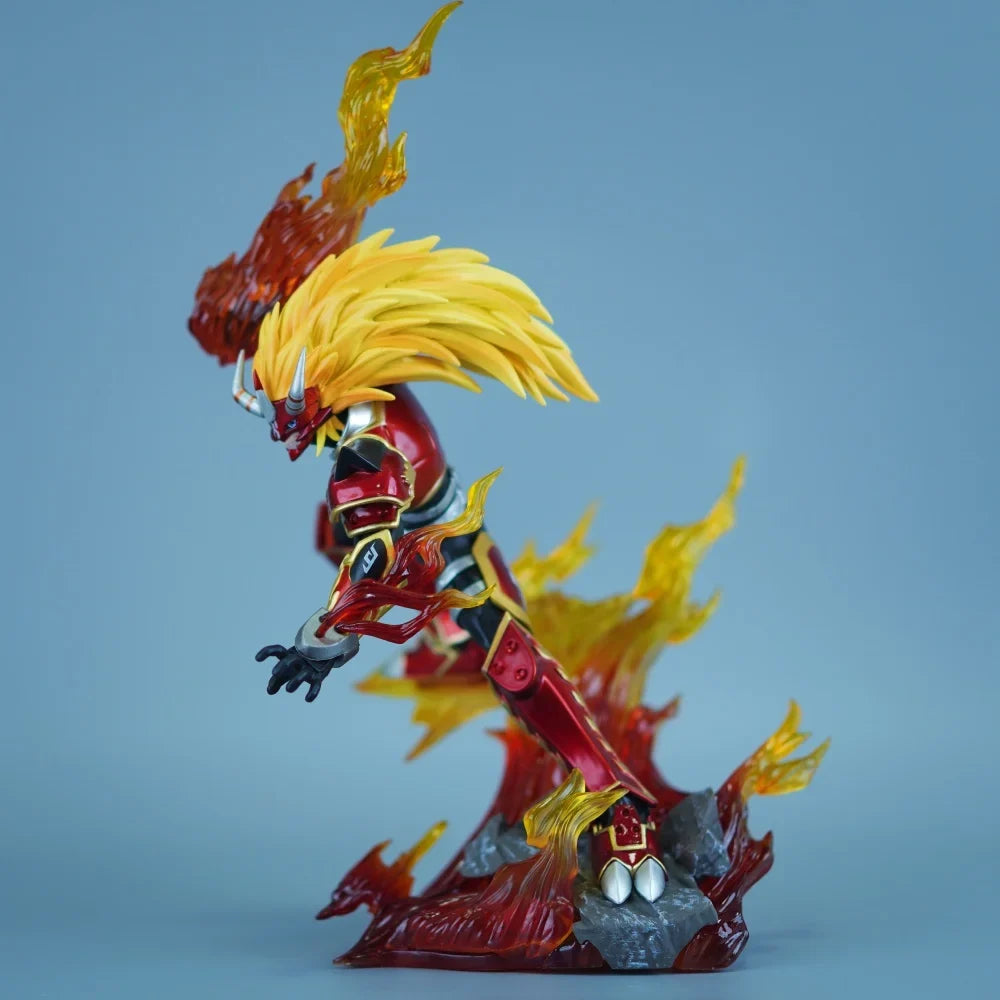 26cm/10.24in Anime Digimon Adventure Figure Agnimon Action Figures Pvc Statue Desktop Ornamen Collection Model Toys Gifts