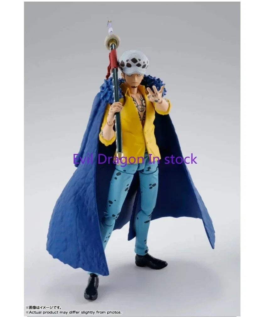 Original Bandai S.H.Figuarts SHF One Piece Trafalgar Law Luffy Yamato Anime Action Figures Toys Model Collector SH Figuarts
