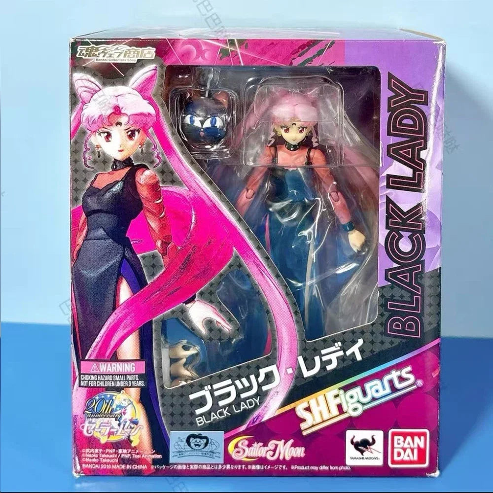 100% Authentic In Stock Bandai S.H.Figuarts Pretty Guardian Sailor Moon Crystal Season III Black Lady Anime Action Figure
