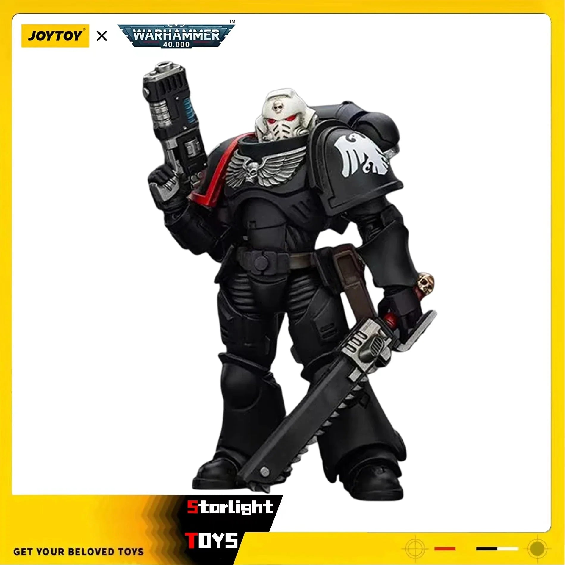 【JOYTOY】Warhammer 40K Raven Guard Intercessors Sergeant Ashan 1/18 Action Figure Toys Collection