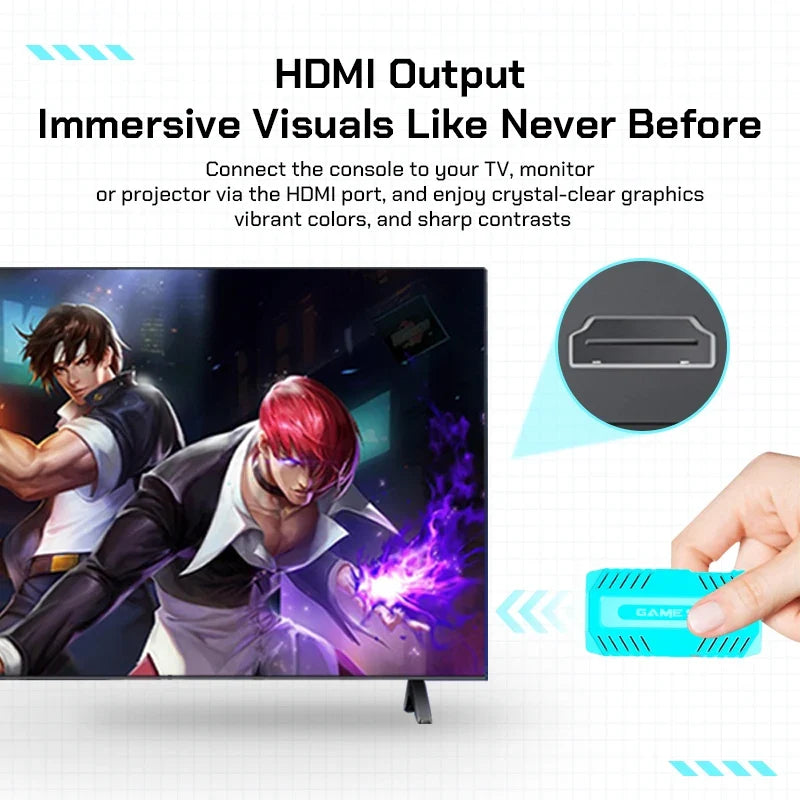 U36 Wireless Retro Game Stick HD S905 128G 50,000+ Games Support 40+ Classic Emulators For PS1/PSP with 2.4G Wireless Controller