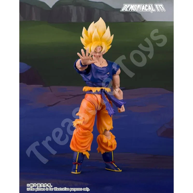 Demoniacal Fit Son Goku Figure Dragon Ball Z SHF Super Saiyan Son Goku Anime Action Figure Model Fury Awakening Kids Toys Gifts