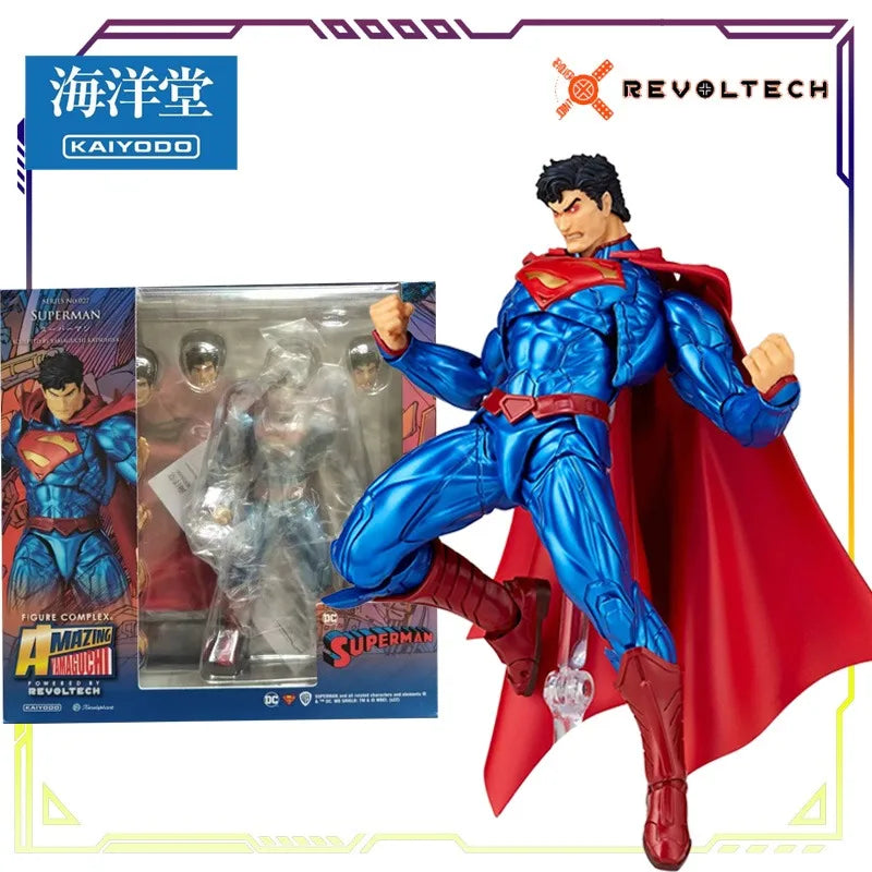 KAIYODO Original REVOLTECH Katsuhisa YAMAGUCHI  Series No.027 Superman Action Figure Model Toys Movable Model Gifts Fo Boys