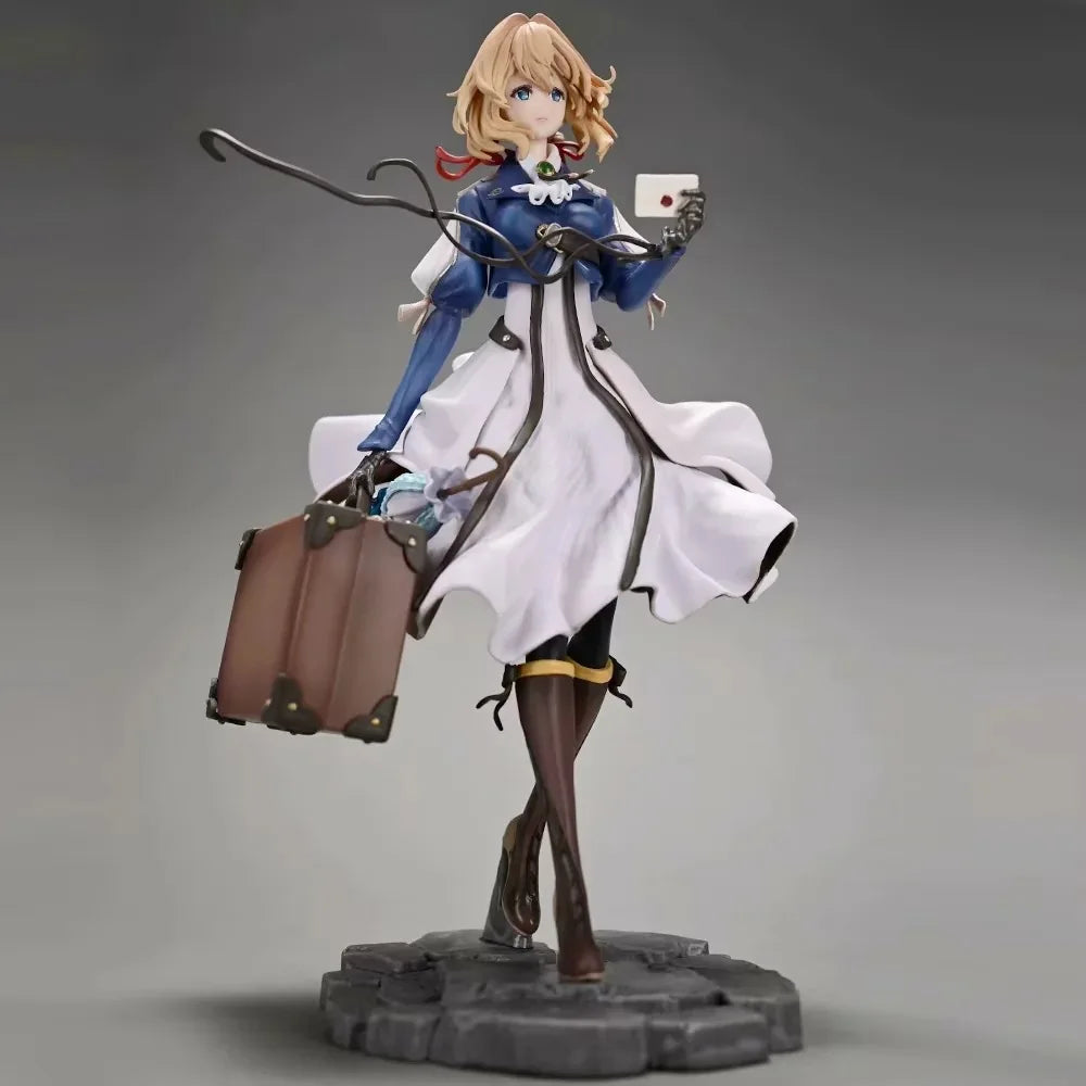 28cm GK VIOLET EVERGARDEN Anime Girl Figure Violet Evergarden Action Figure Sexy Figurine Collectible Model Doll Toy