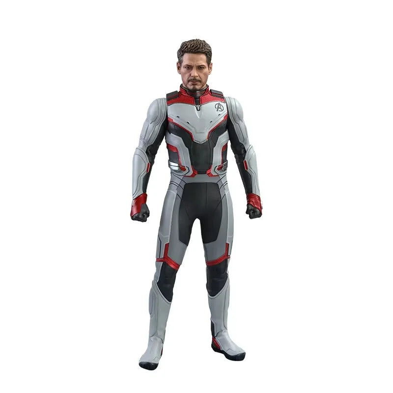 HotToys 1/6 Scale Marvel Avengers Endgame Tony Stark Bewegliche Actionfigur mit Team Suit und Quantum Realm Helm