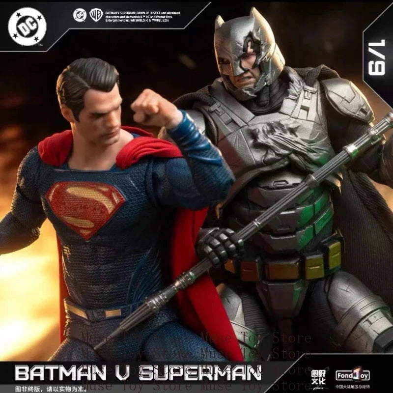 In Stock Original Fondjoy BVS Armored Batman Battle Damaged Superman Figure Set 1/9 Model Doll Custom Toy Gifts