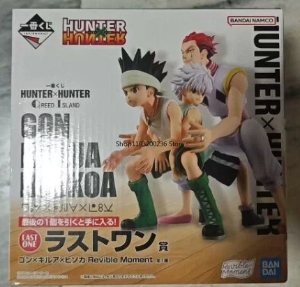 BANDAI Original Ichiban Kuji HUNTER×HUNTER GON&KILLUA&HYSKOA Figure Prize Action Figure Model Hobbies Collectible Ornaments
